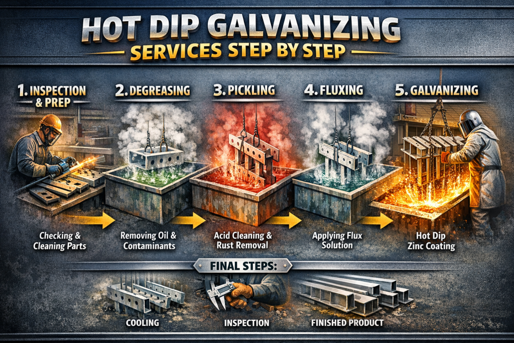Hot dip Galvanizing step by step